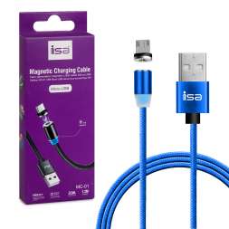 Кабель USB Micro USB магнитный MС-01 USB ISA синий оптом